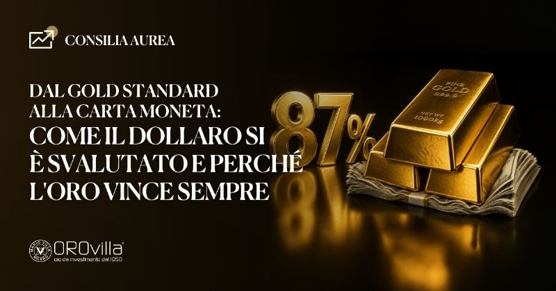 Dal Gold Standard alla carta moneta: come il dollaro si è svalutato e perché l'oro vince sempre